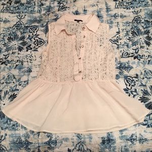 Lace peplum tank top