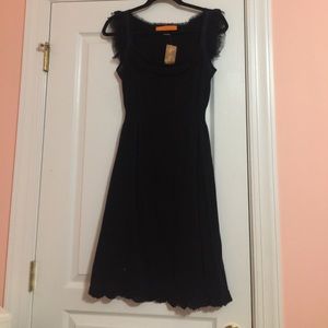 Black Cynthia Steffe Sweater Dress w/ Lace Details