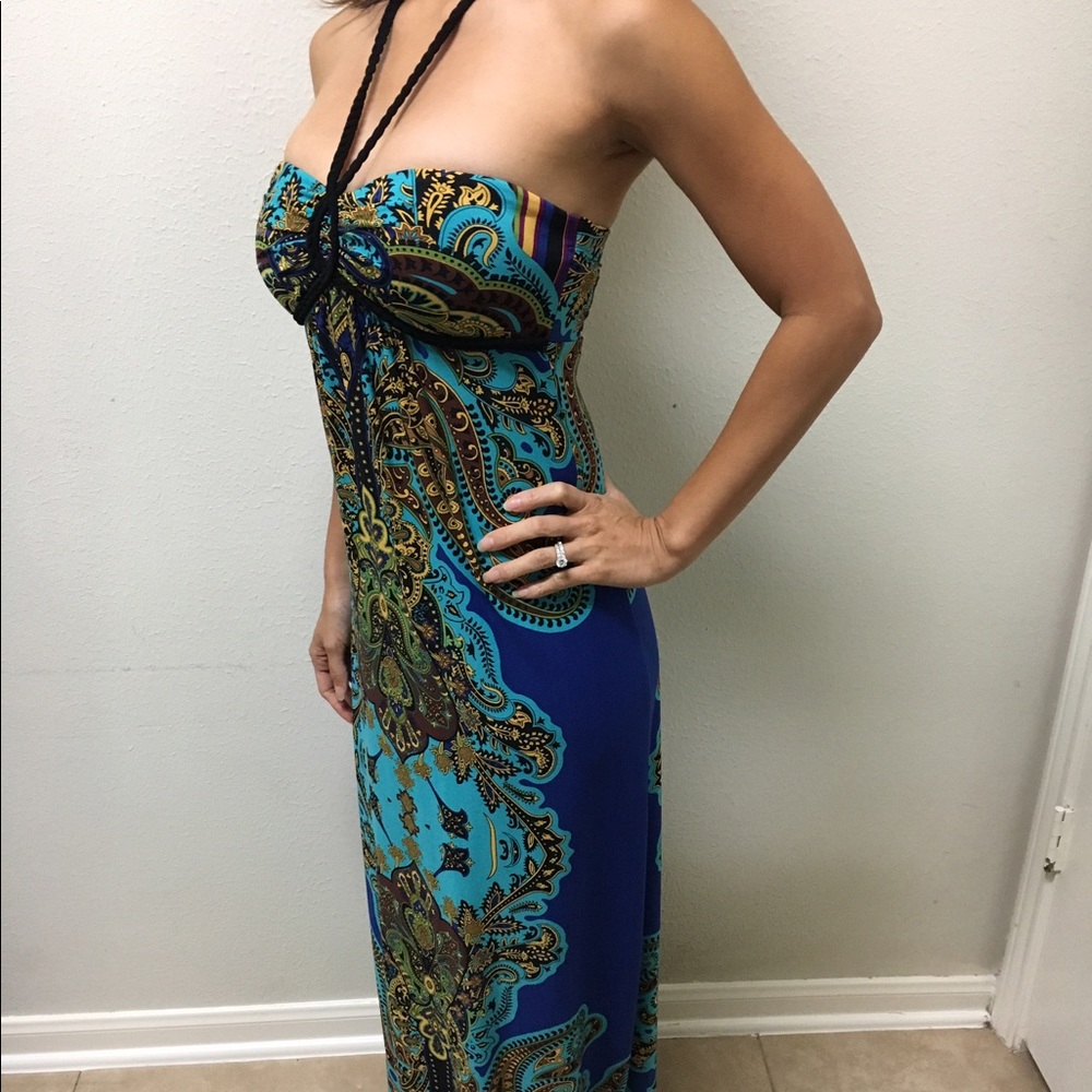 Blue paisley maxi