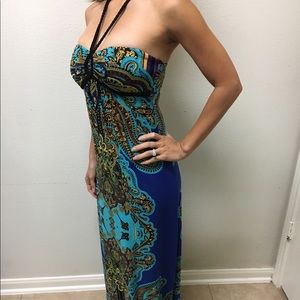 Blue paisley maxi