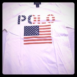 Ralph Lauren American Flag White Shirt