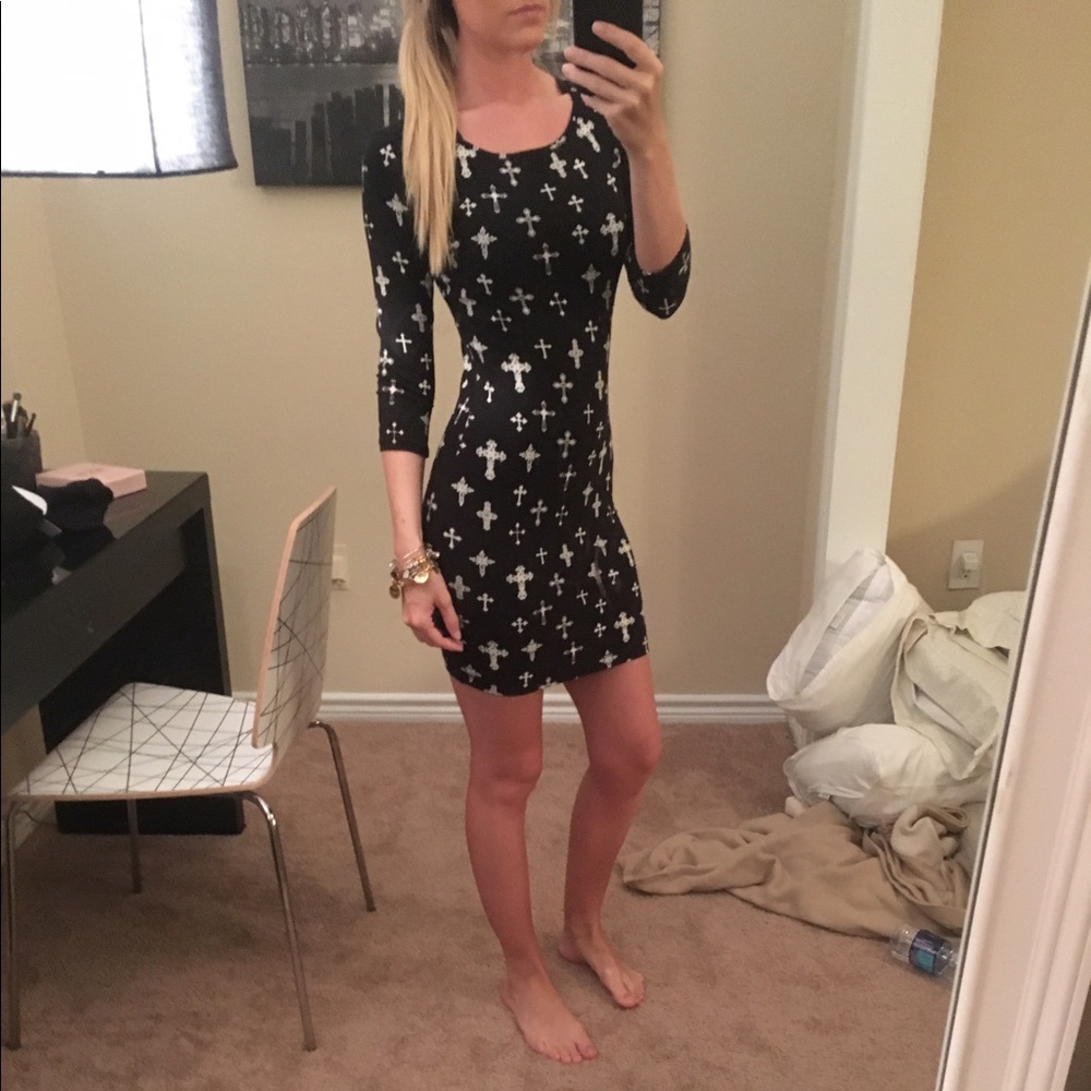 Cross Bodycon Dress