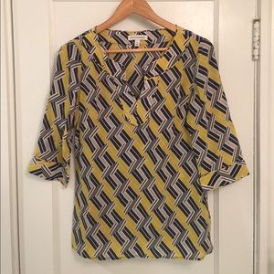 ❗️Sale❗️Banana Republic Yellow & Navy Tunic