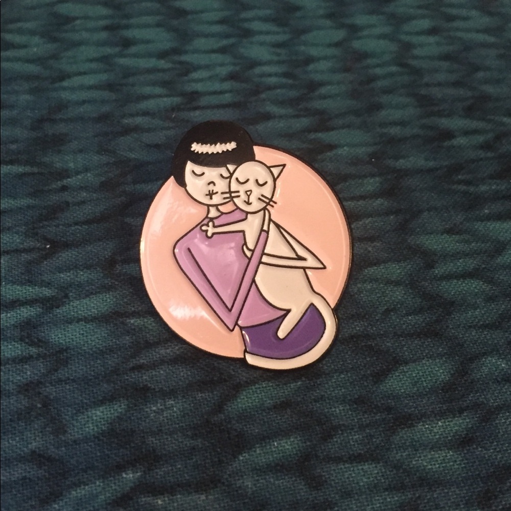 Super Cute Cat Hug Pin