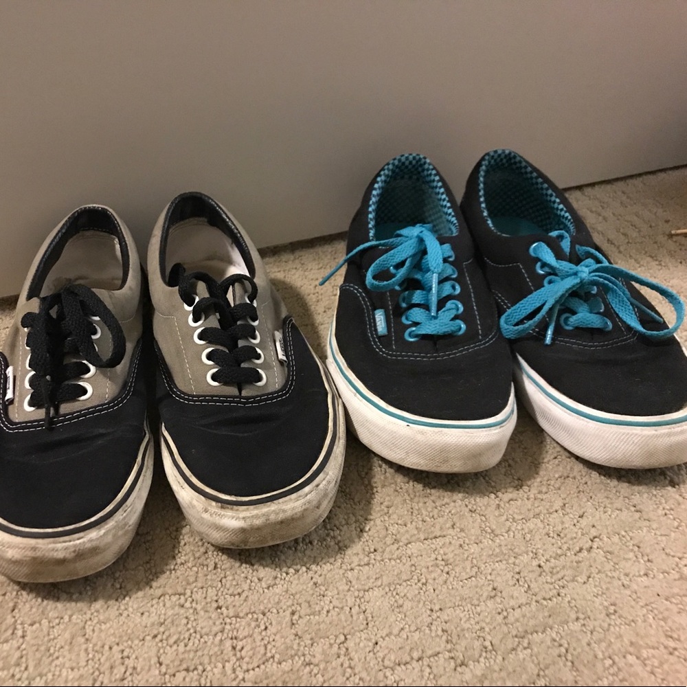 Two pairs of size 7 men's/8.5 women's vans!