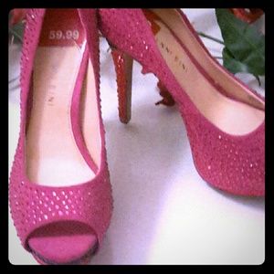 Gianni Bini Multicolor Sequined Platform Heel