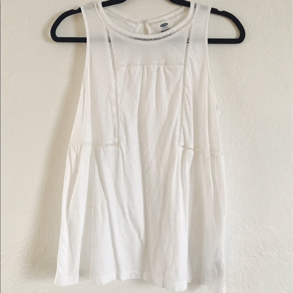 Old Nave White Tank