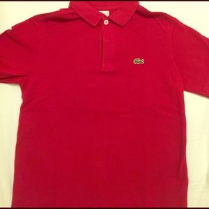 Lacoste Size 10 Red Polo Shirt