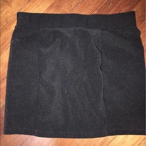 Black mini skirt