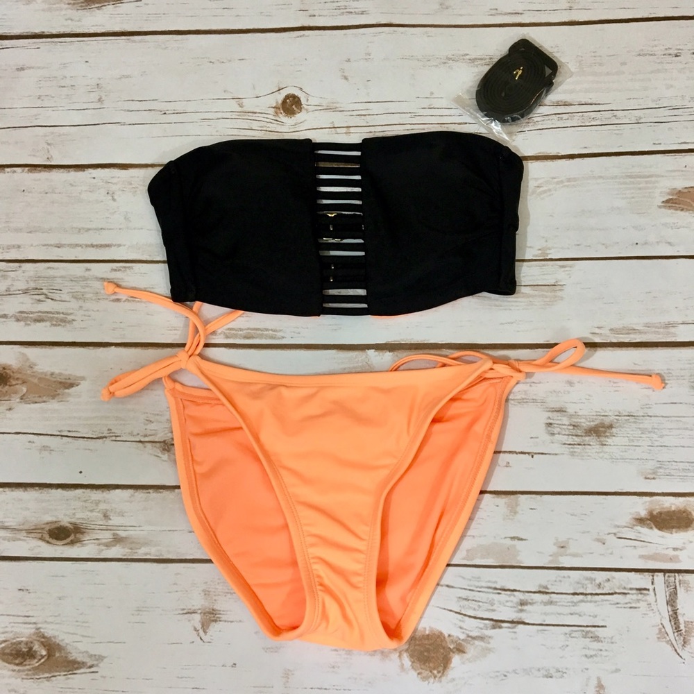 Xhiliration strapless bikini set