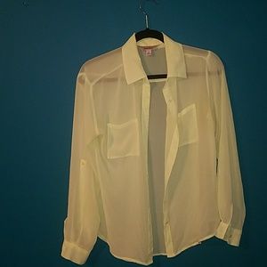 Bright yellow button down
