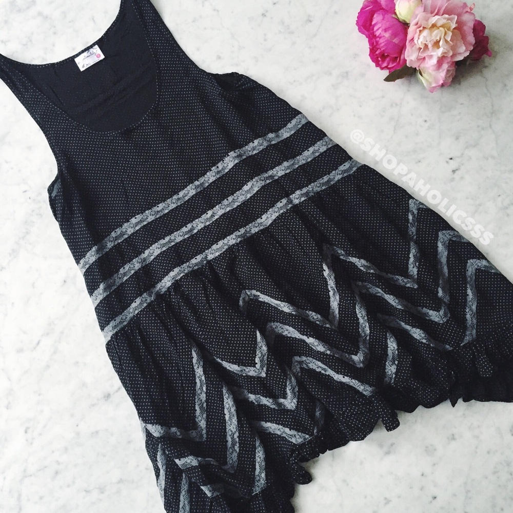 🎉 FREE PEOPLE Voile & Lace Trapeze Slip Dress - Picture 3 of 6