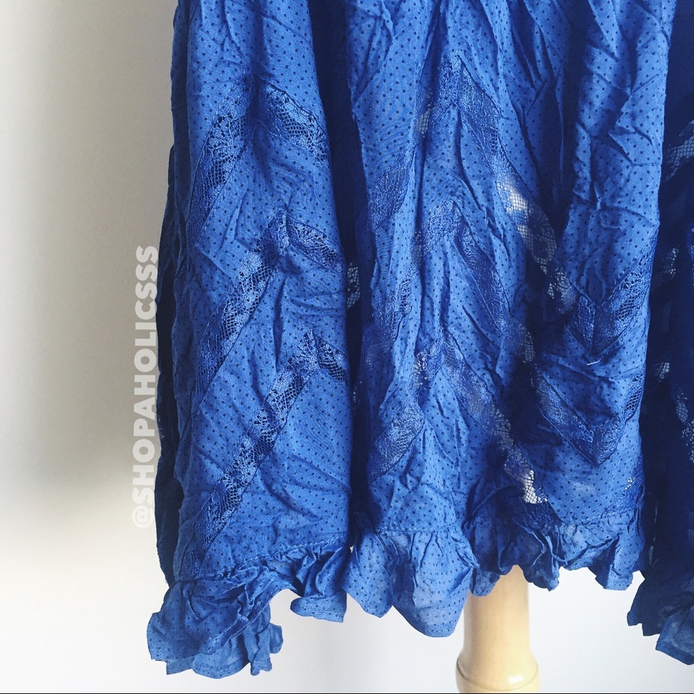 🎉 FREE PEOPLE Voile & Lace Trapeze Slip Dress - Picture 4 of 5