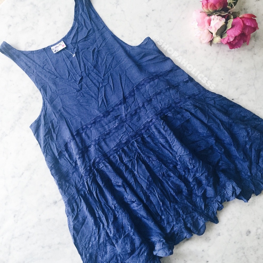 🎉 FREE PEOPLE Voile & Lace Trapeze Slip Dress - Picture 2 of 5