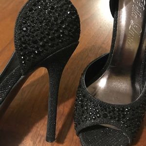 Black Sparkly High Heels