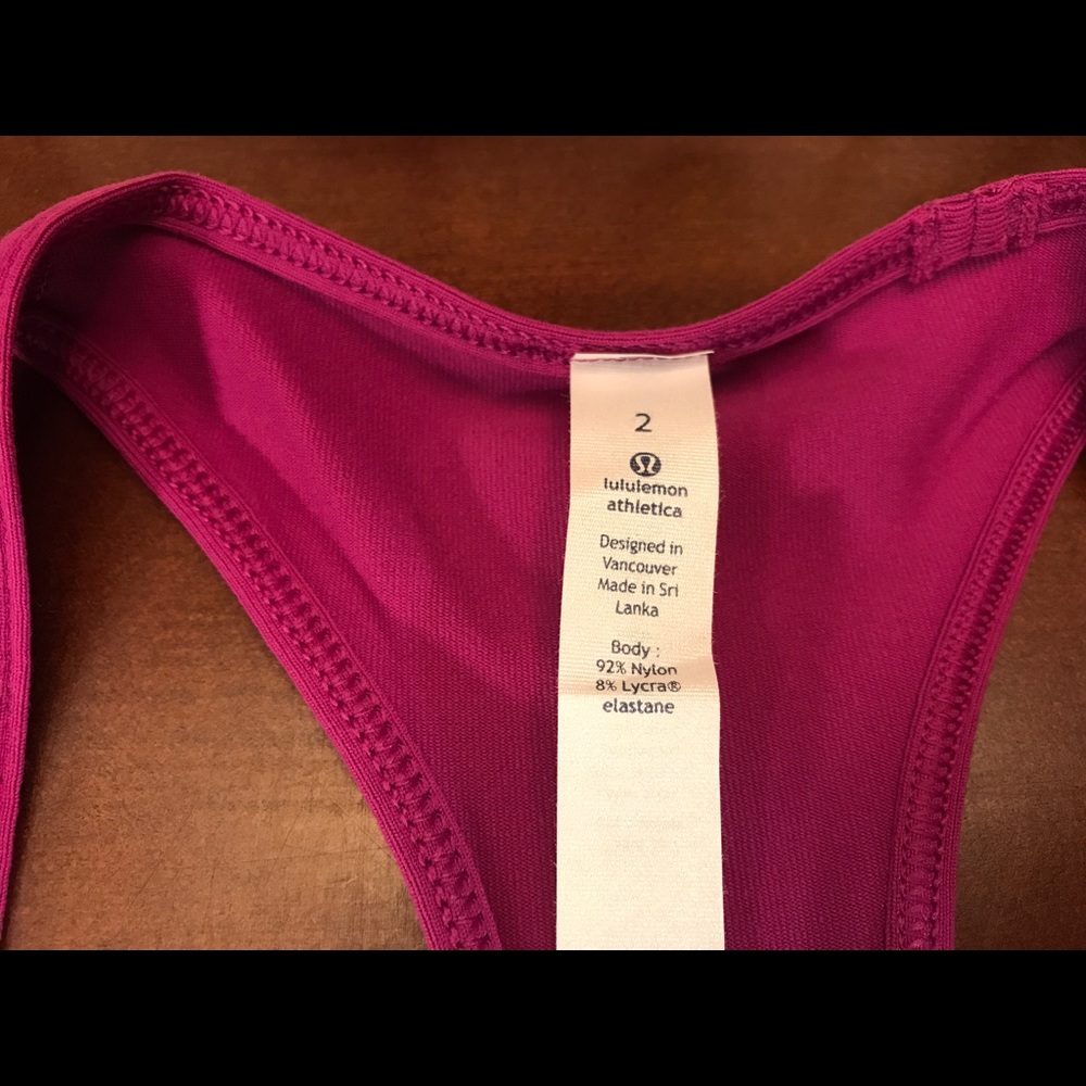 Lululemon Cool Racerback CRB Tank-Regal Plum, Sz 2 - Picture 3 of 3