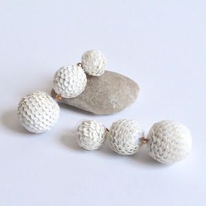 White Sequin Bon Bon Earrings