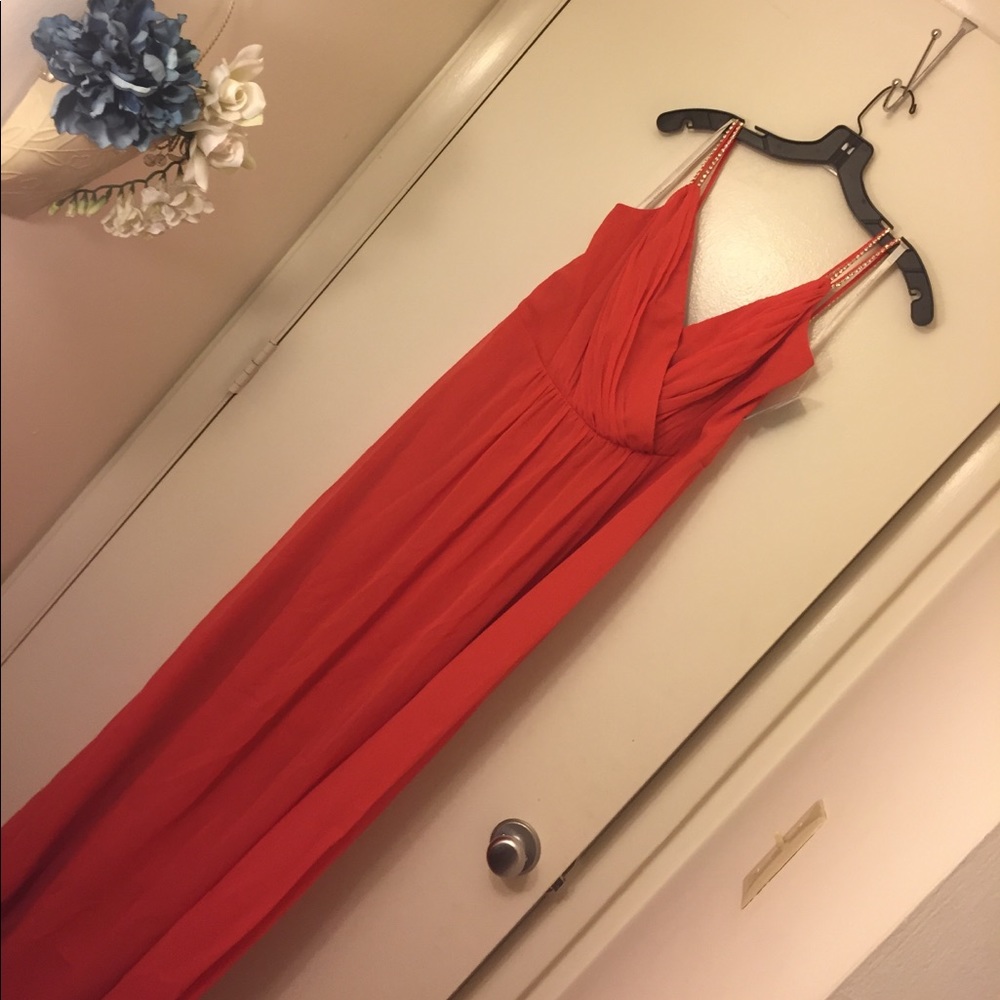 Brand new Persimmon colored bridesmaids dress