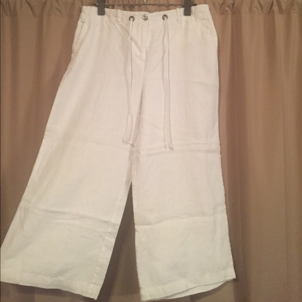 White linen gauchos