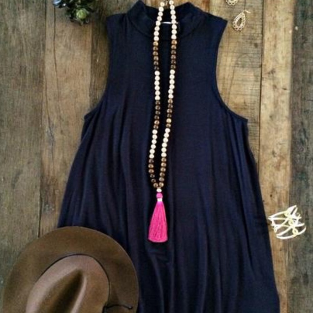 Bungalow123 boutique Navy Owen shift dress