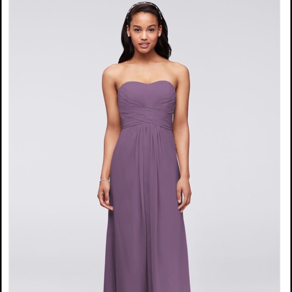 Davids Bridal Bridesmaid Maxi Dress- WISTERIA