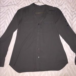 NWOT Express grey portofino shirt
