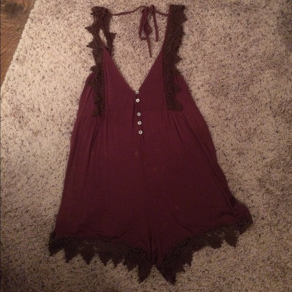 Maroon Romper