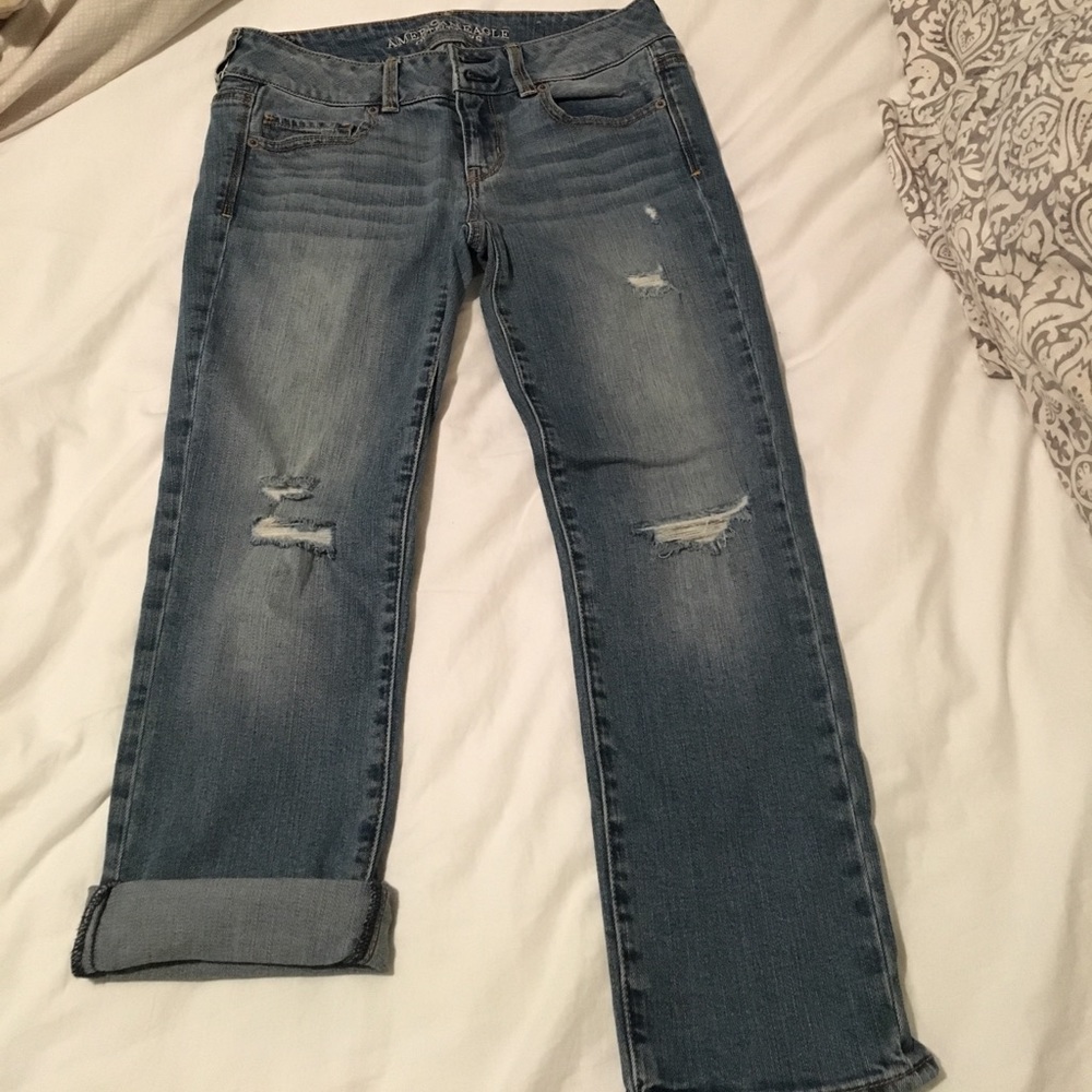American Eagle ripped jean cut offs