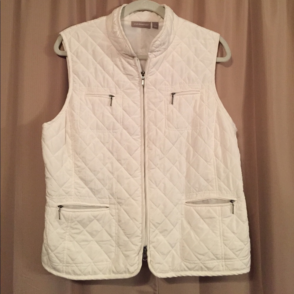 White, quilted vest