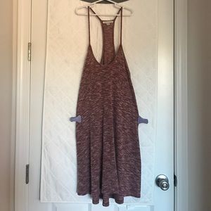 Red distressed dress