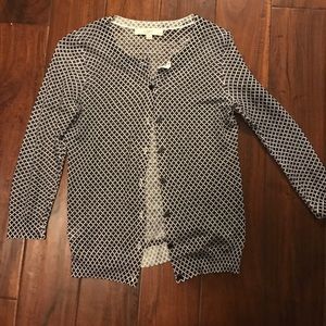 LOFT Petite Checkered Cardigan