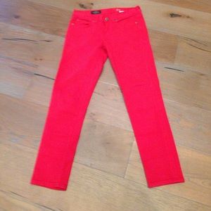 J.Crew like new red toothpick jeans