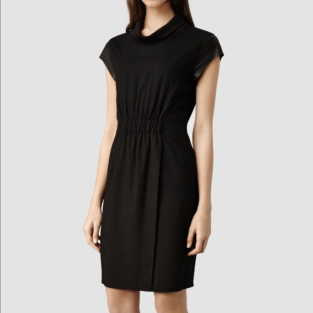 All Saints US size 4 Rhian Dress black mid