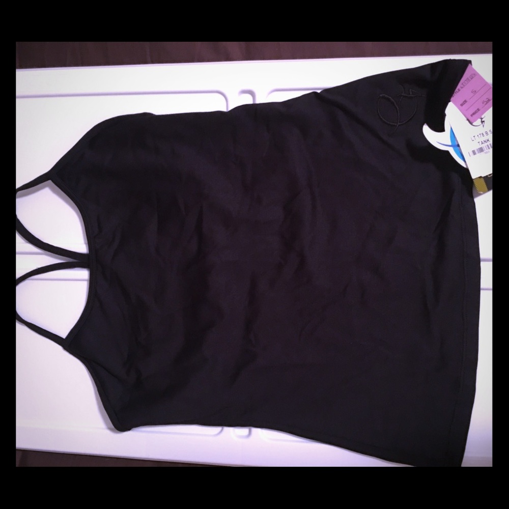 Black Workout Tank with built in Bra