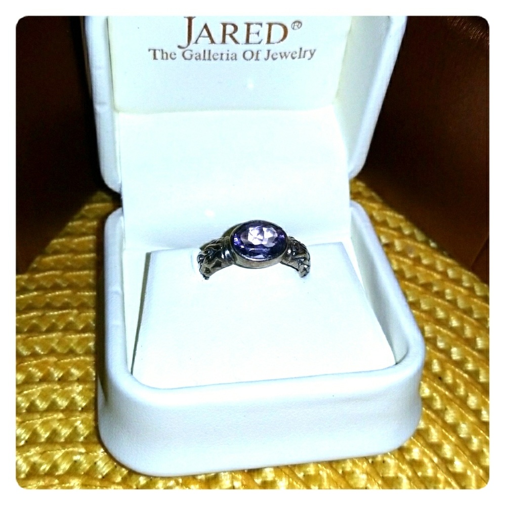 Beautiful amithist birth ring