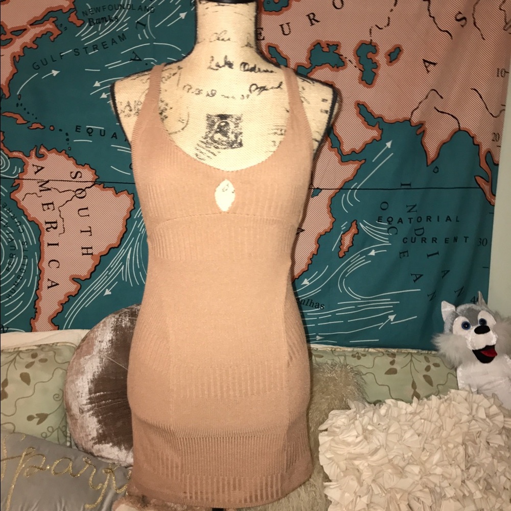 Free people brown body con dress