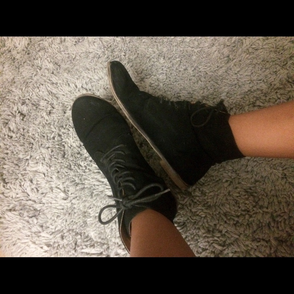 Black Faux Suede Boots