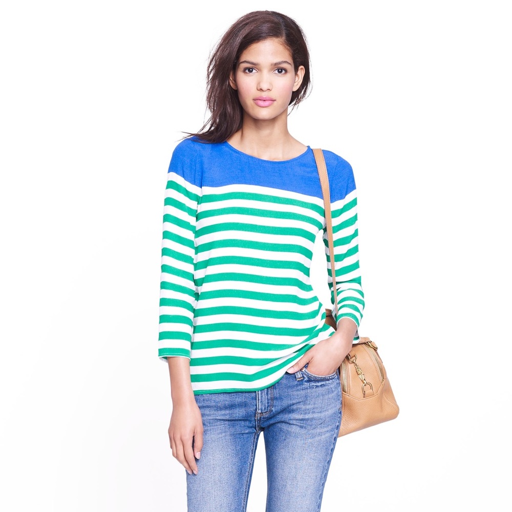 EUC - Top in colorblock stripe