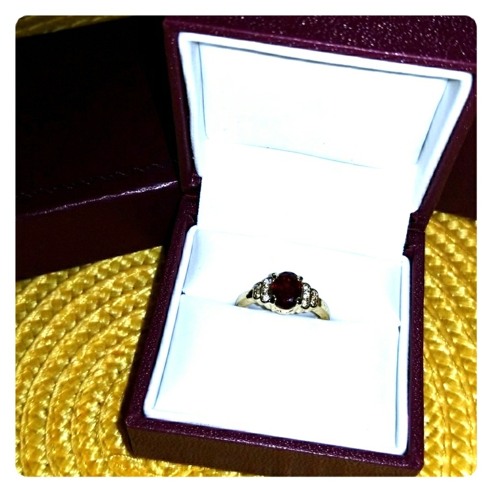 Ruby ring w/ Cubic zirconium