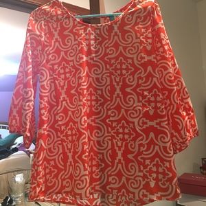 Francesca's Orange Medium Blouse