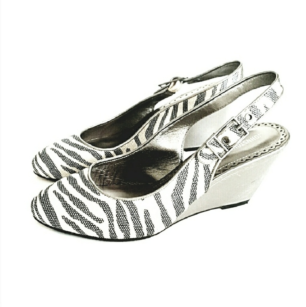 Animal Print 🦓🦓Johnston & Murphy Two Tone Wedge