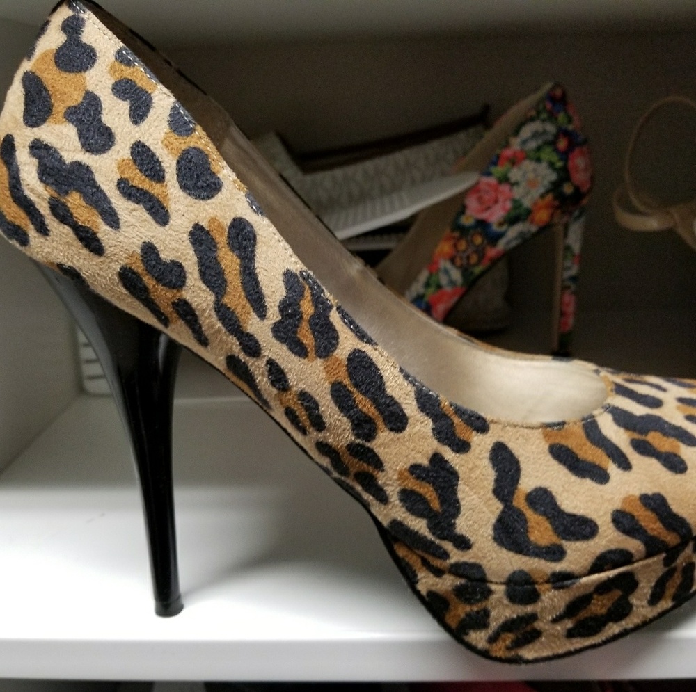 Mission Cheetah Print Platform heels