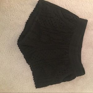 Black lace shorts