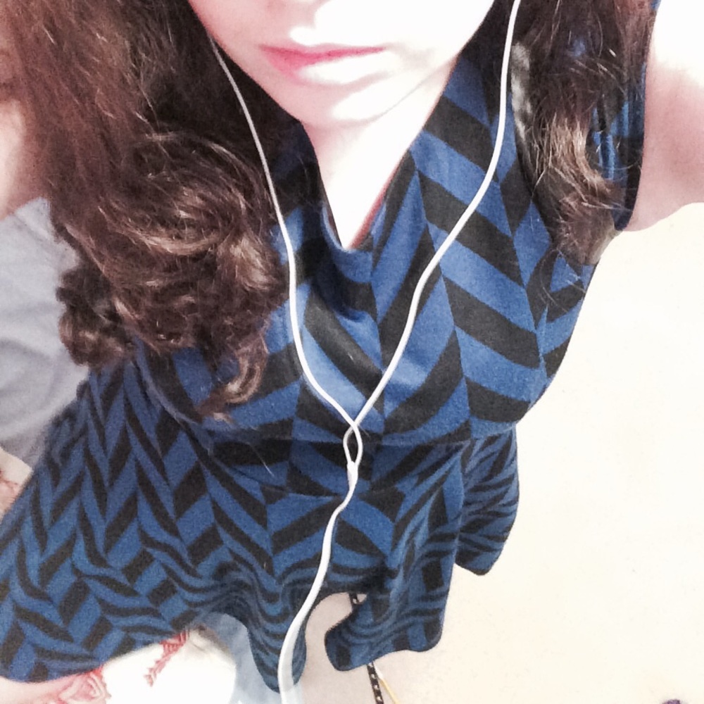 Black and Blue Striped Dress
