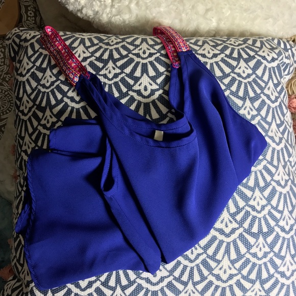 Indigo boho flowy tank 🌸 - Picture 5 of 6