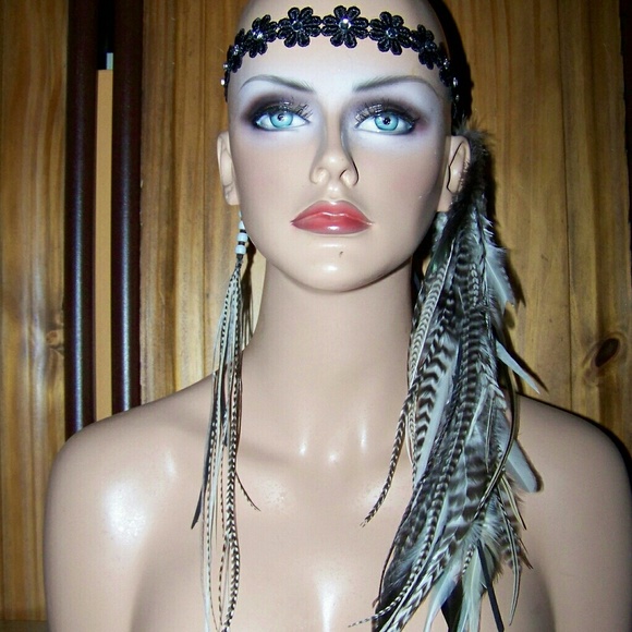 Festival Feather Headband with Bling main image 4