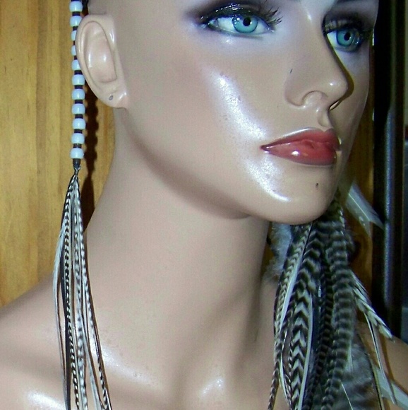 Festival Feather Headband with Bling
