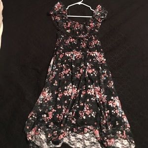 Black dress with flowers