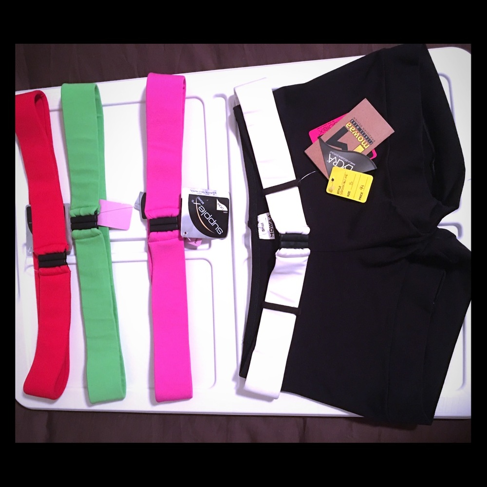 Workout shorts with extra color Belts