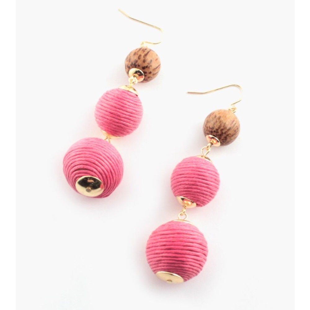 Threaded Ball Drop Earrings